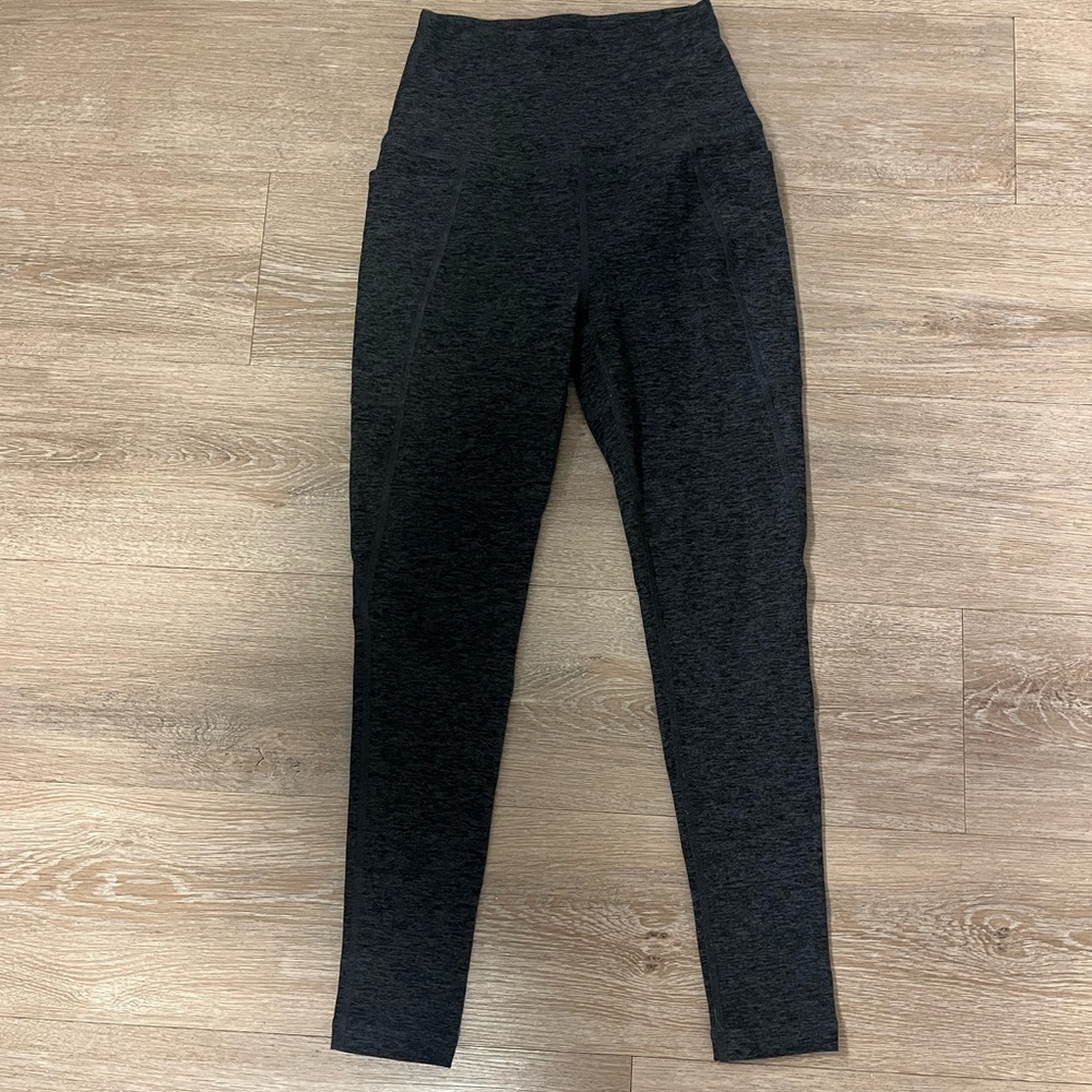 High-Waisted Beyond Yoga Charcoal Leggings